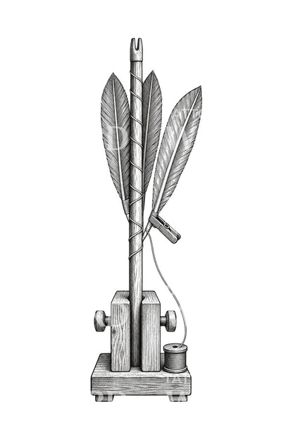 Fletchers Jig and Bound Feathers Tattoo Design