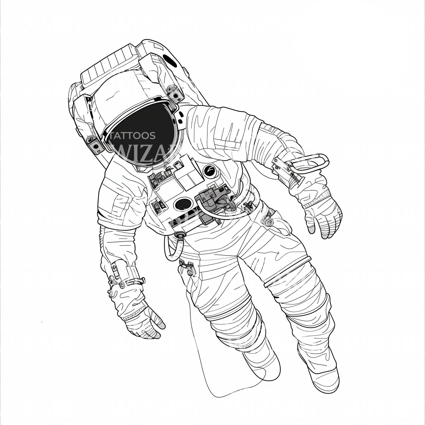 Floating Astronaut Tattoo Idea