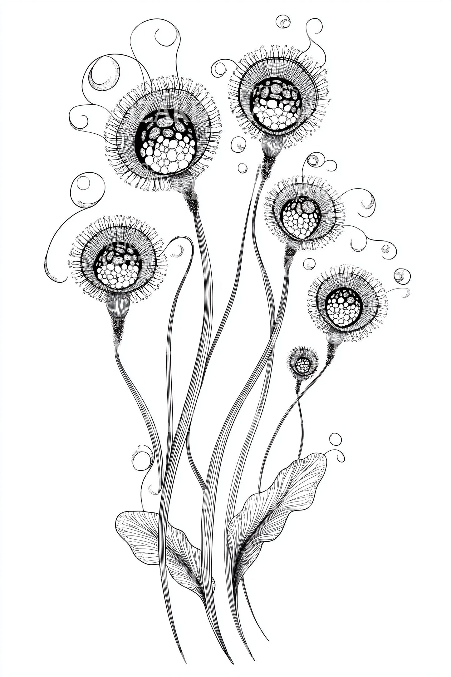 Floating Dandelion Pods Tattoo Design