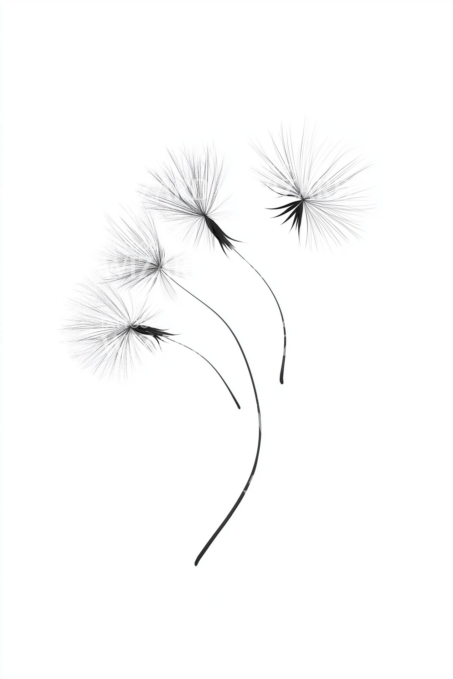Floating Dandelion Seeds Tattoo Design