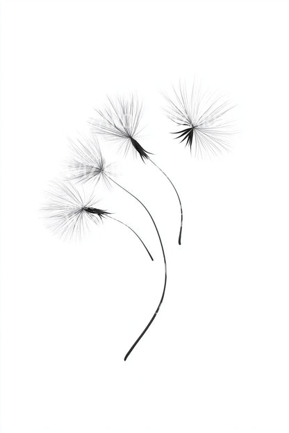 Floating Dandelion Seeds Tattoo Design