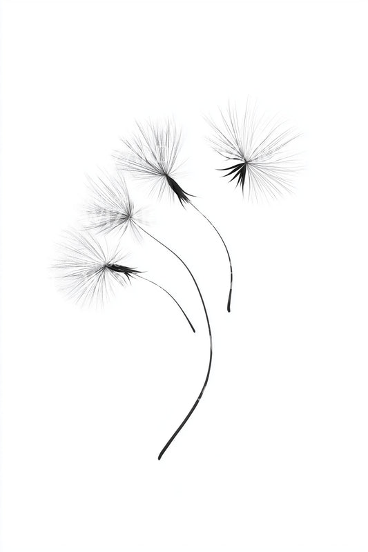 Floating Dandelion Seeds Tattoo Design