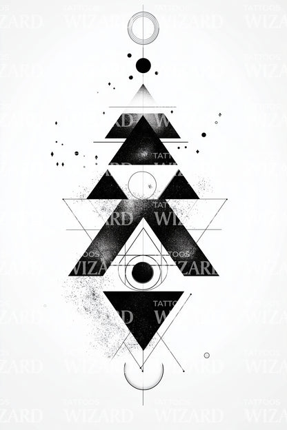 Floating Ornament Tree Tattoo Idea