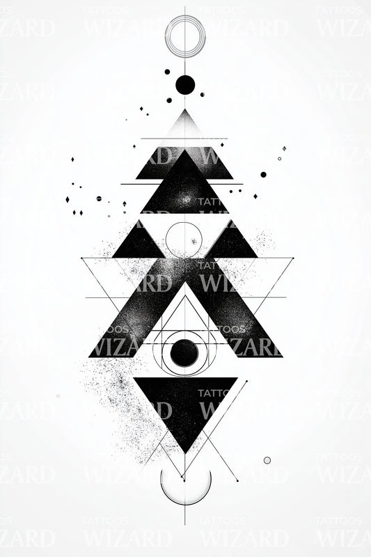 Floating Ornament Tree Tattoo Idea