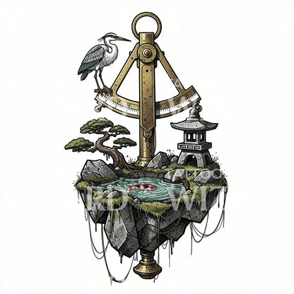 Desain Tato Taman Sextant Mengapung