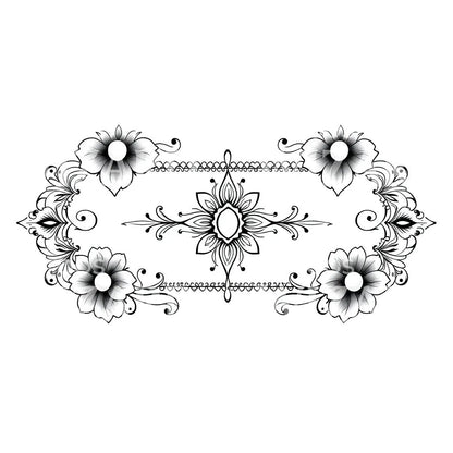 Floral Frame Tattoo Design