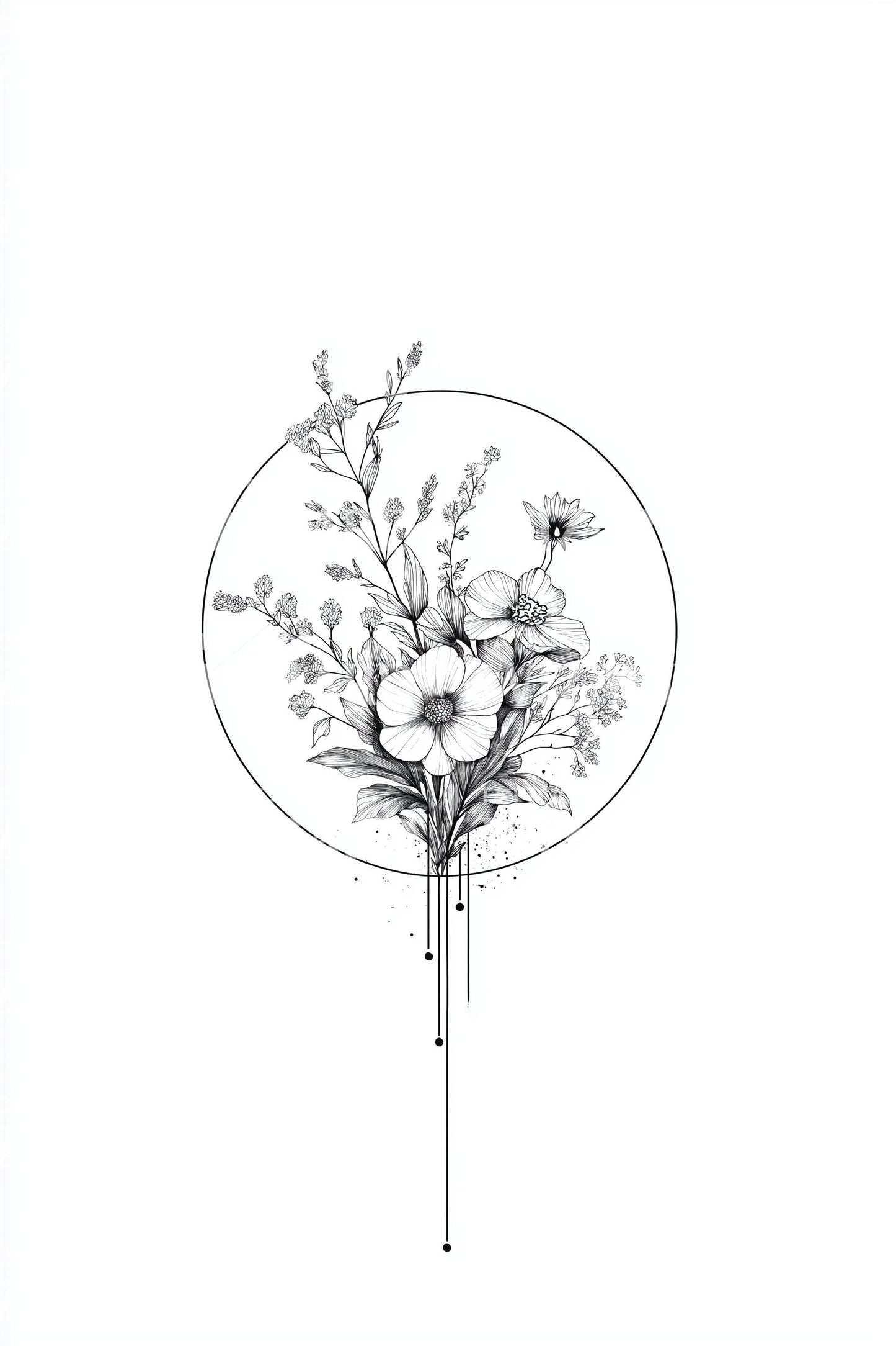 Floral Locket Tattoo Idea