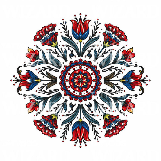 Floral Mandala Tattoo Design
