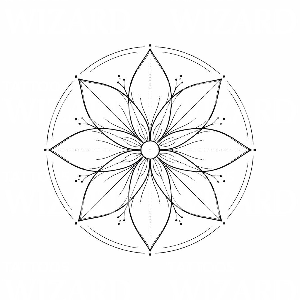 Floral Mandala Tattoo Design