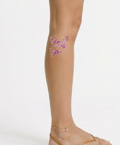 Purple Orchid Tattoo Design