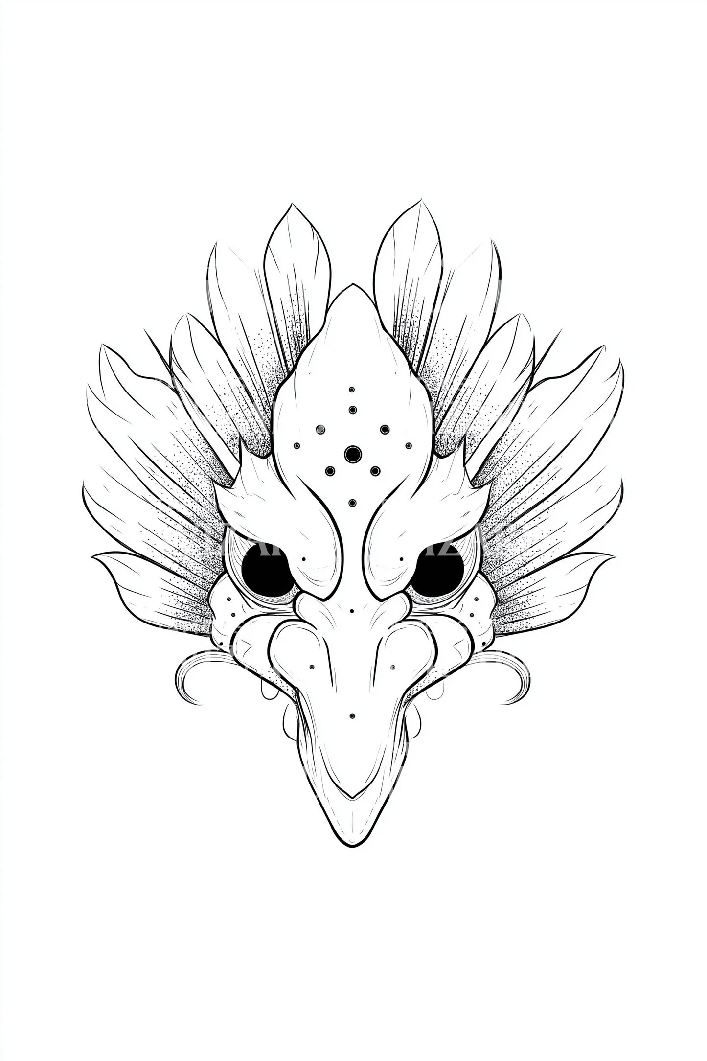 Idea di Tatuaggio Maschera Gufo Floreale
