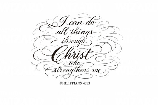 Flourished Scripture Cloud Tattoo Design