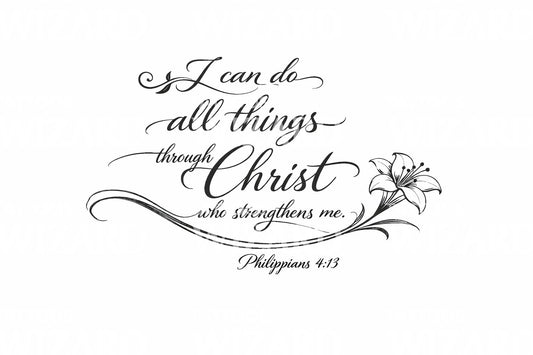 Flower Accent Verse Tattoo Idea