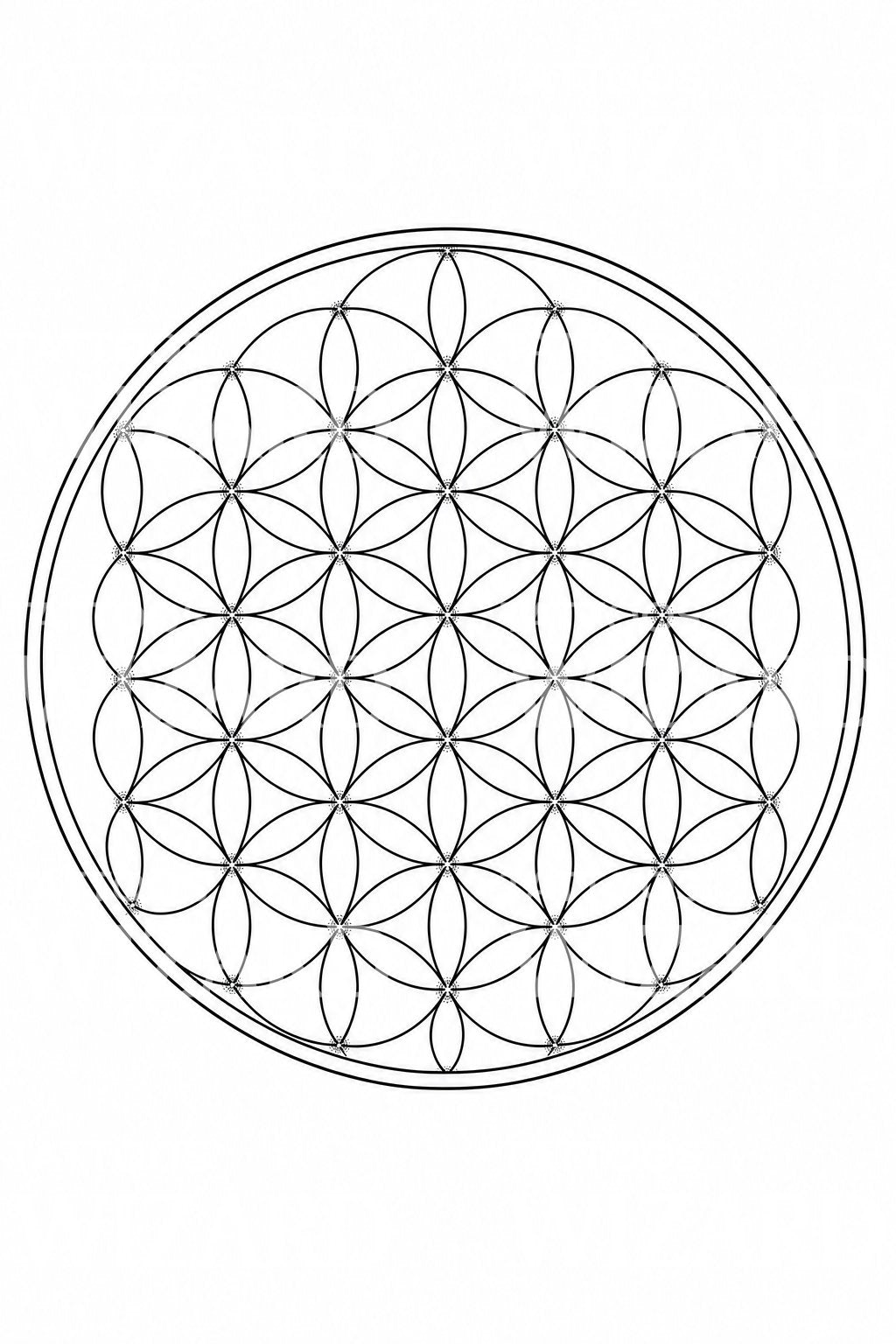 Flower of Life Geometric Tattoo Design