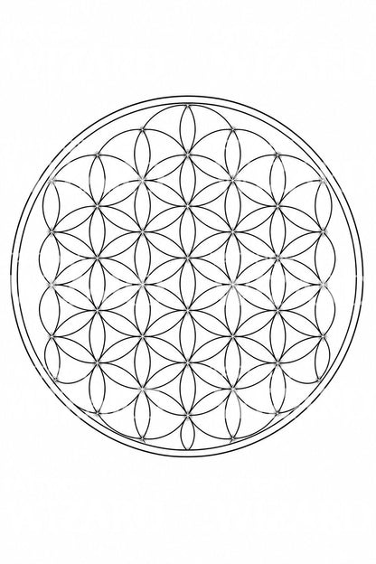 Flower of Life Geometric Tattoo Design