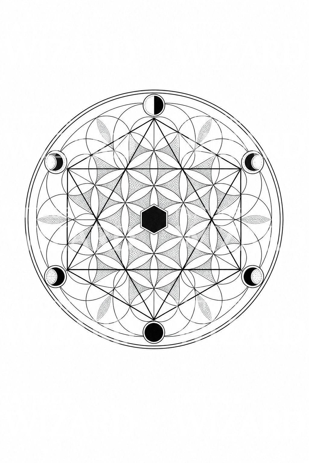 Flower of Life Mandala Tattoo Idea