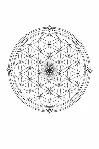 Flower of Life Tattoo Design