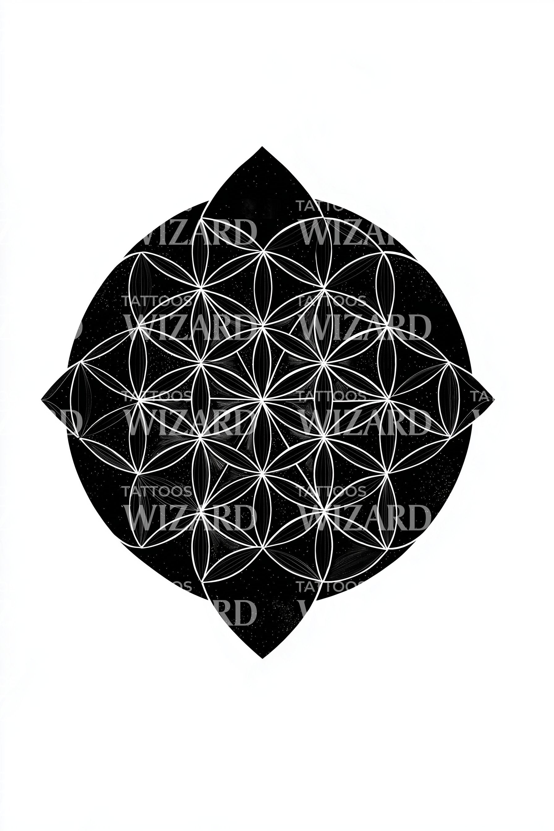 生命之花纹身设计, image size:1792x2688