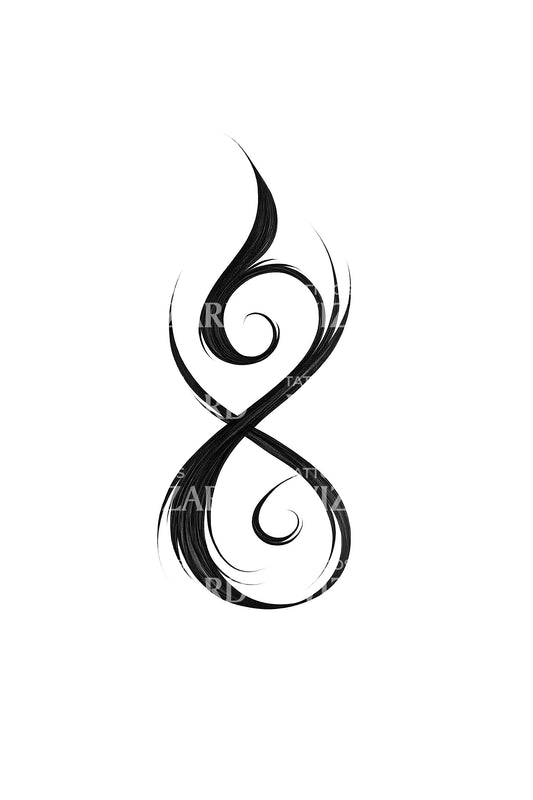 Flowing Ribbon Spirit Tattoo Idea