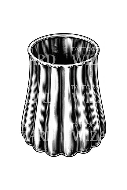 Fluted Copper Baking Mould Tattoo Design
