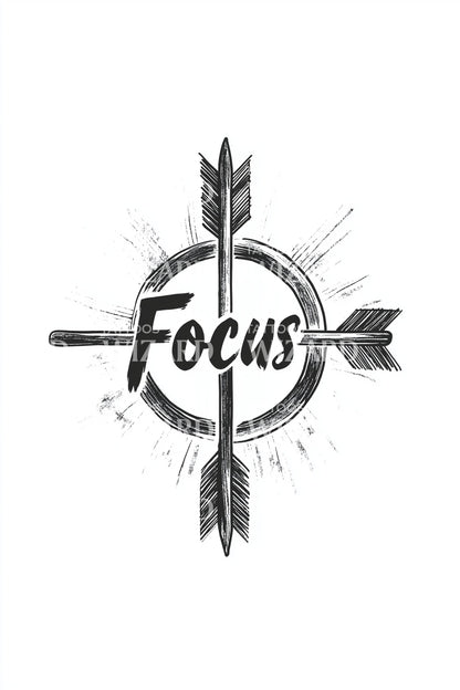 Focus Arrow Crosshair Tattoo Design