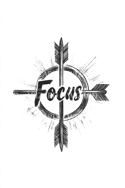 Focus Arrow Crosshair Tattoo Design