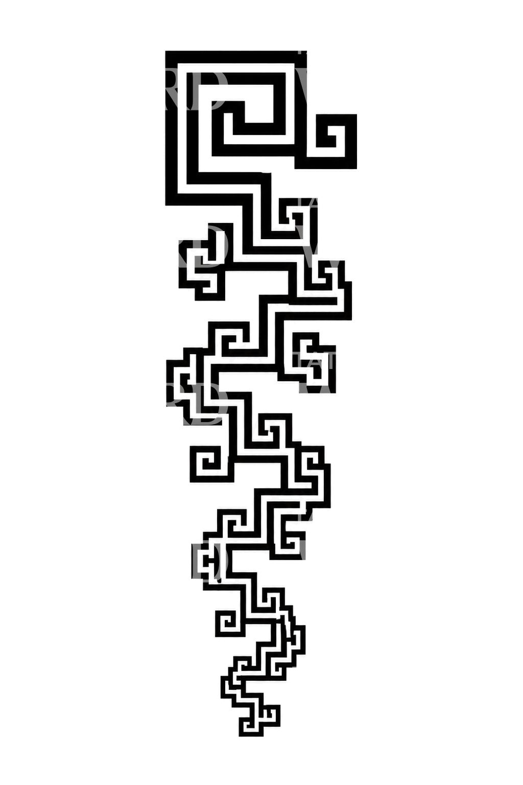 Tatueringsdesign med vikt fraktalband