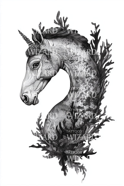 Forest Horse Portrait Tattoo Design