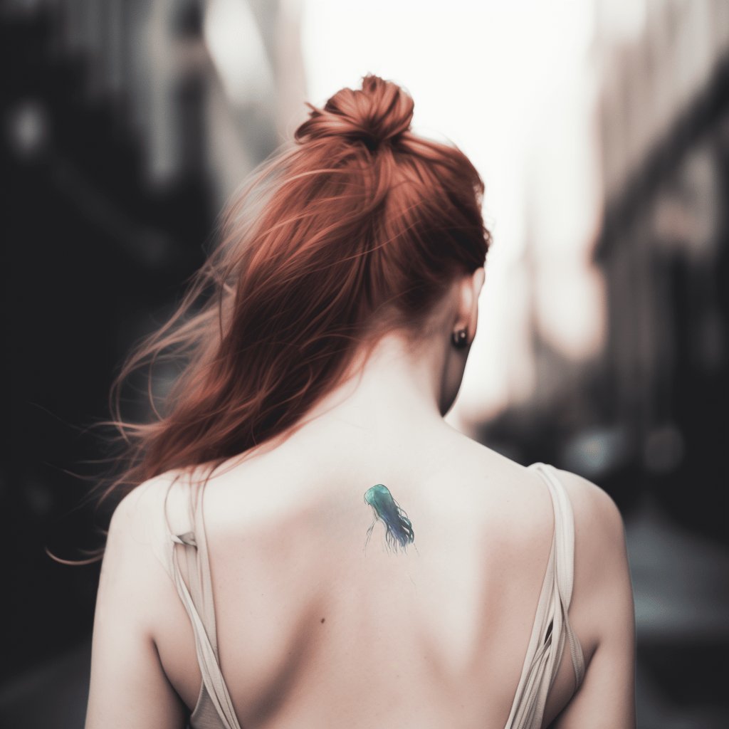 Forest Nymph Watercolor Tattoo Illustration