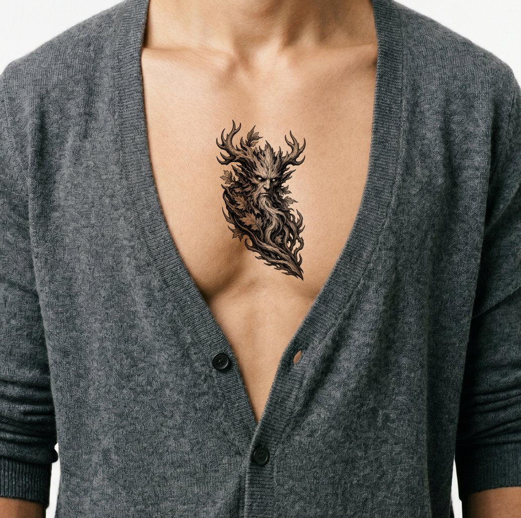 Tattoo-design med hornet skovånd