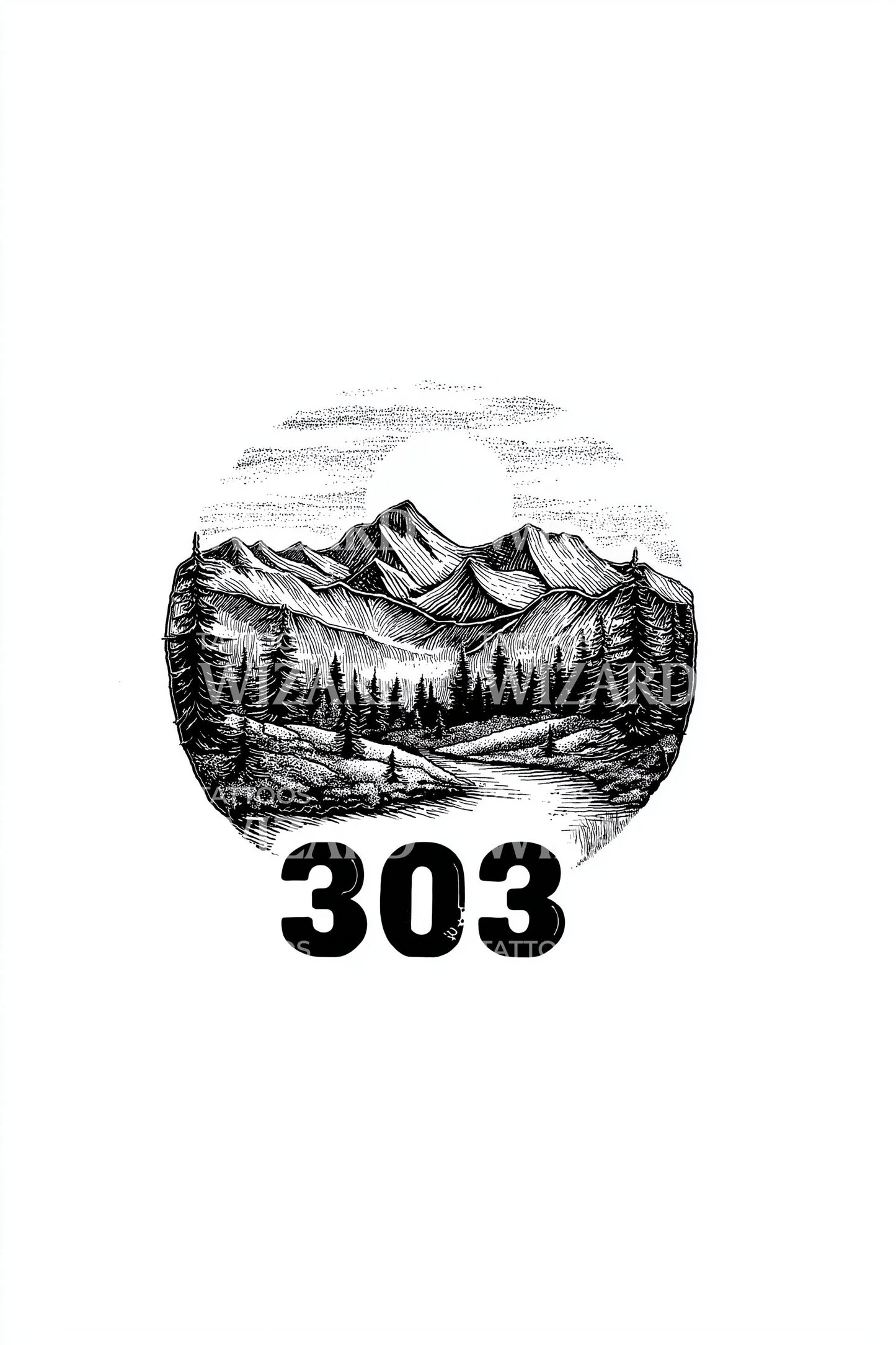 Forest Valley 303 Tattoo Illustration