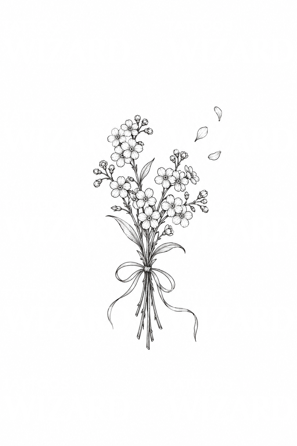 Forget Me Not Bundle Remembrance Tattoo Idea