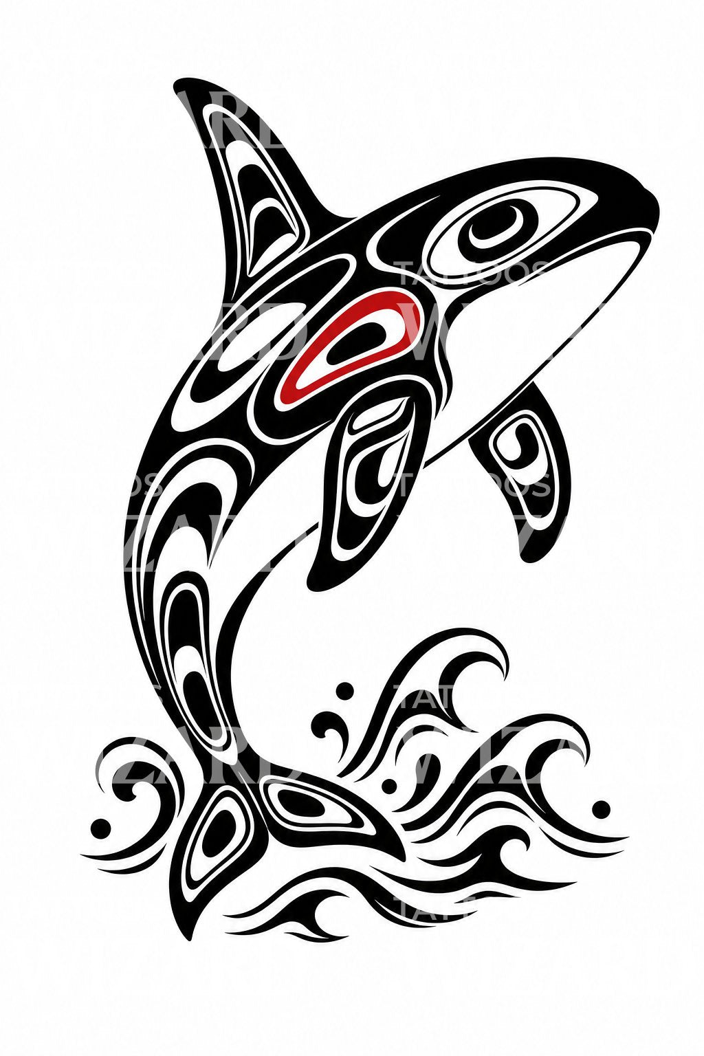 Formline Orca Whale Tattoo Design