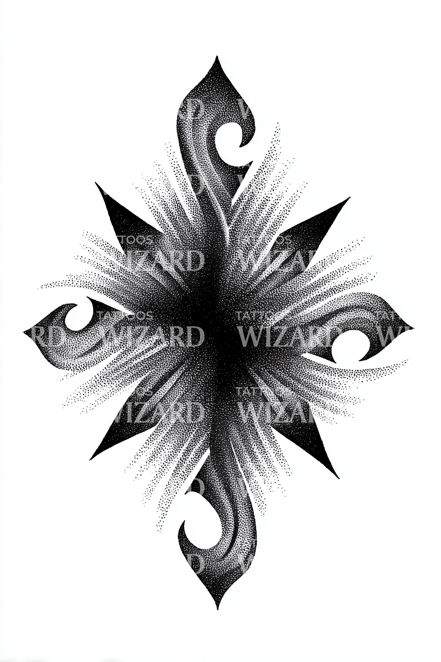 Vieräugiges Kreuz Tattoo Design