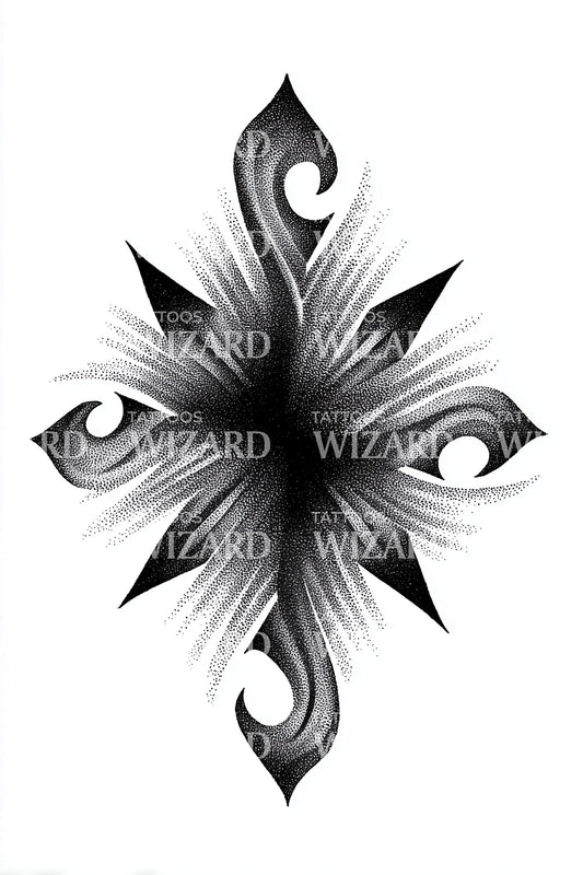 Vieräugiges Kreuz Tattoo Design