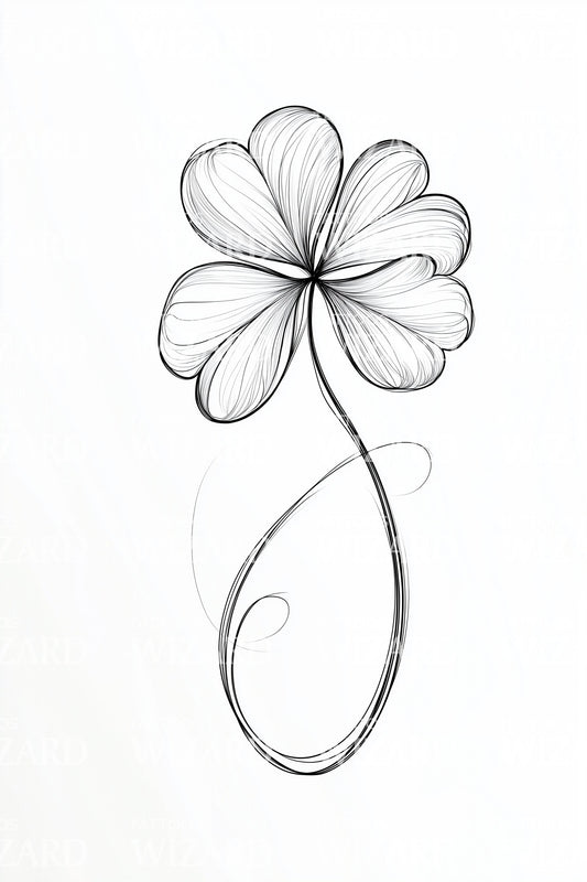 Four Leaf Clover Tattoo Design
