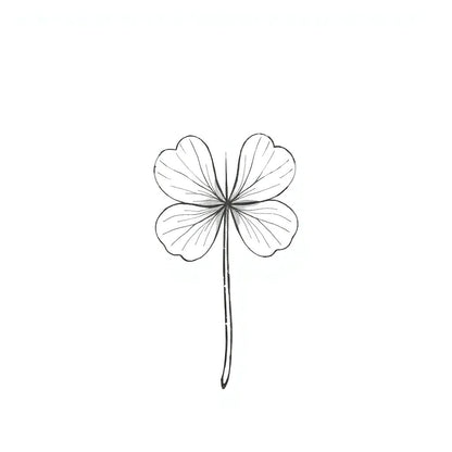 Four Leaf Clover Tattoo Design