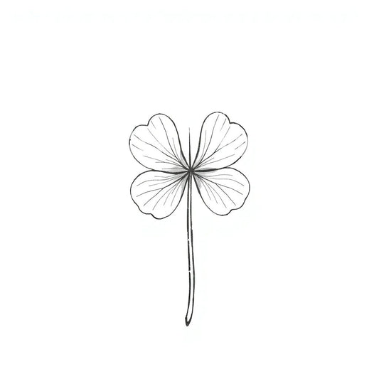 Four Leaf Clover Tattoo Design