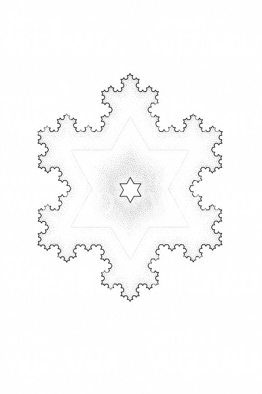 Snowflake Fractal Geometry Tattoo Illustration