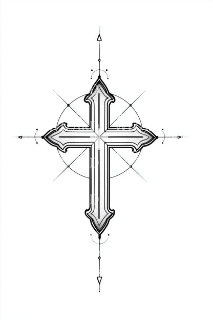 Compass Cross Tattoos