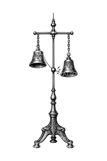 Franklin Storm Bells Tattoo Design