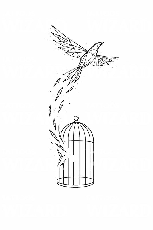 Freedom Bird Tattoo Design
