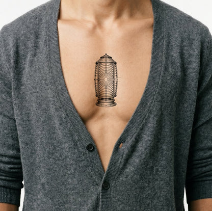 Fresnel Lighthouse Lens Tattoo Design