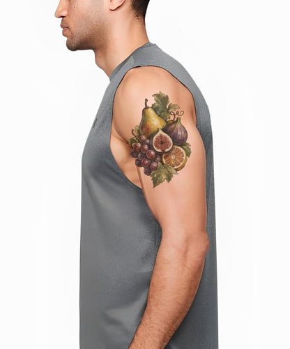 Classical Fruit Still Life Tattoo Idea