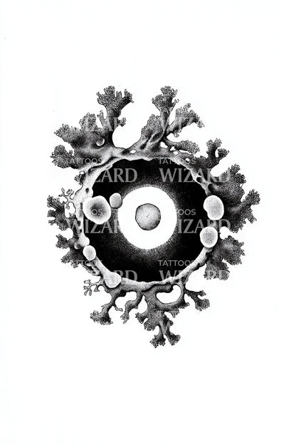 Fungal Eye Core Tattoo Design