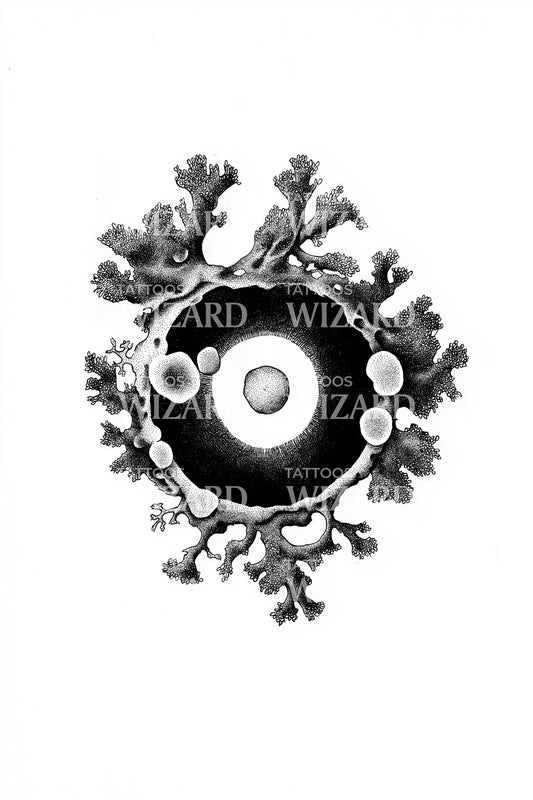 Fungal Eye Core Tattoo Design