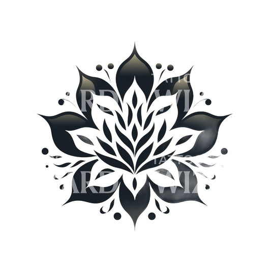 Conception de tatouage de lotus symbolique