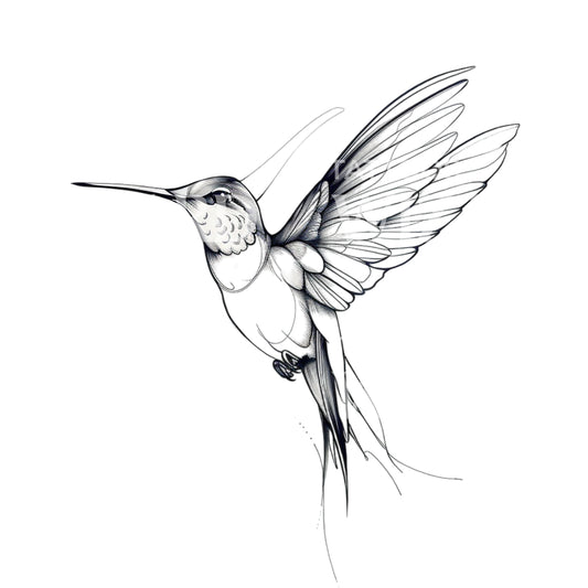 Wunderschönes Kolibri Tattoo-Design