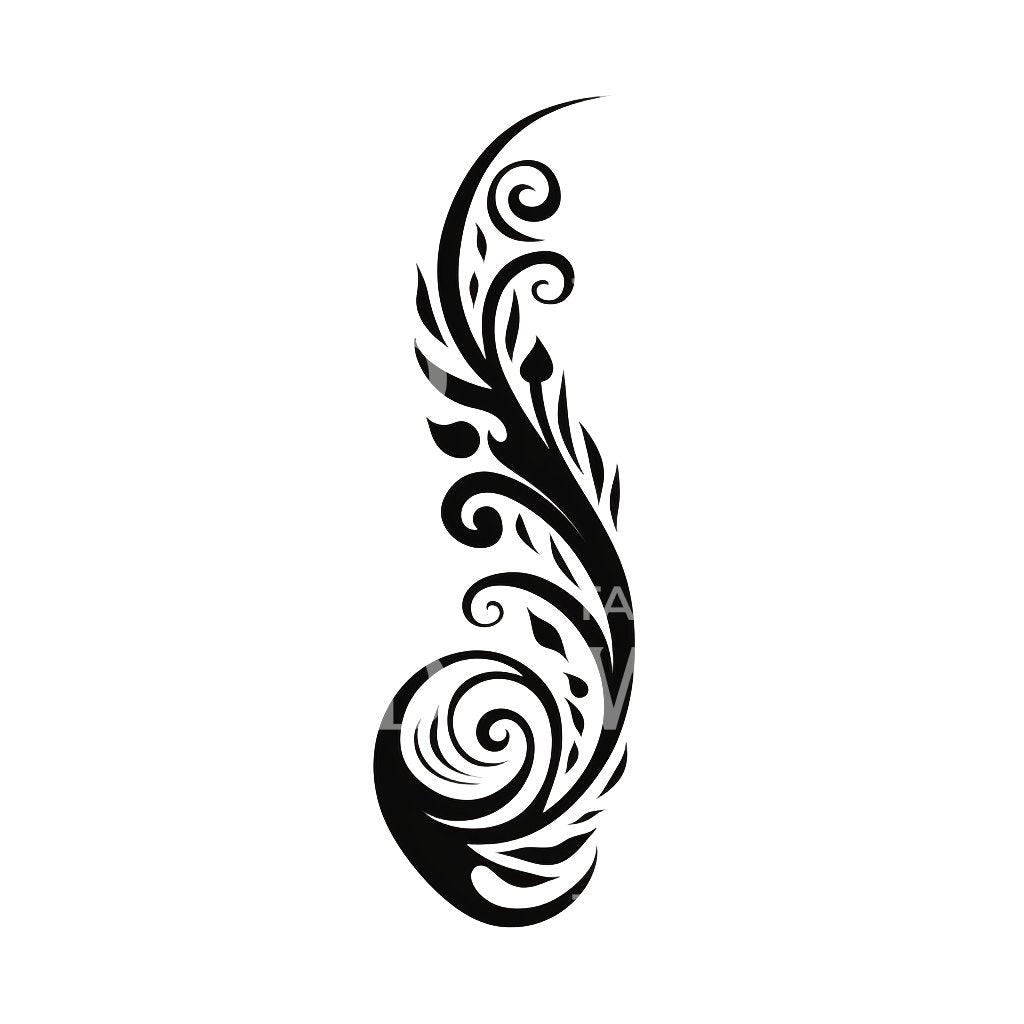 Tribal Spiral Tattoo Design