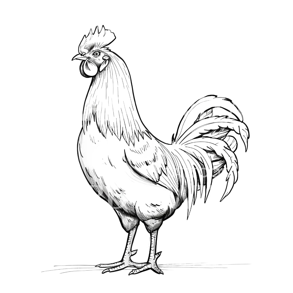 Rooster Chicken Tattoo Design